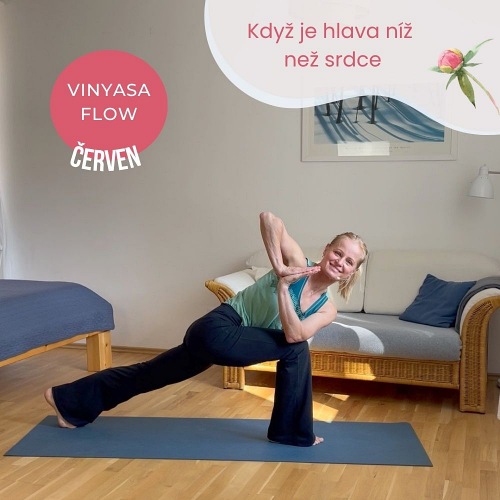 #373 VINYASA FLOW z pozice do pozice inspirované Jivamukti s Viparita Karani na závěr Žena v jógové pozici Boční Úhel